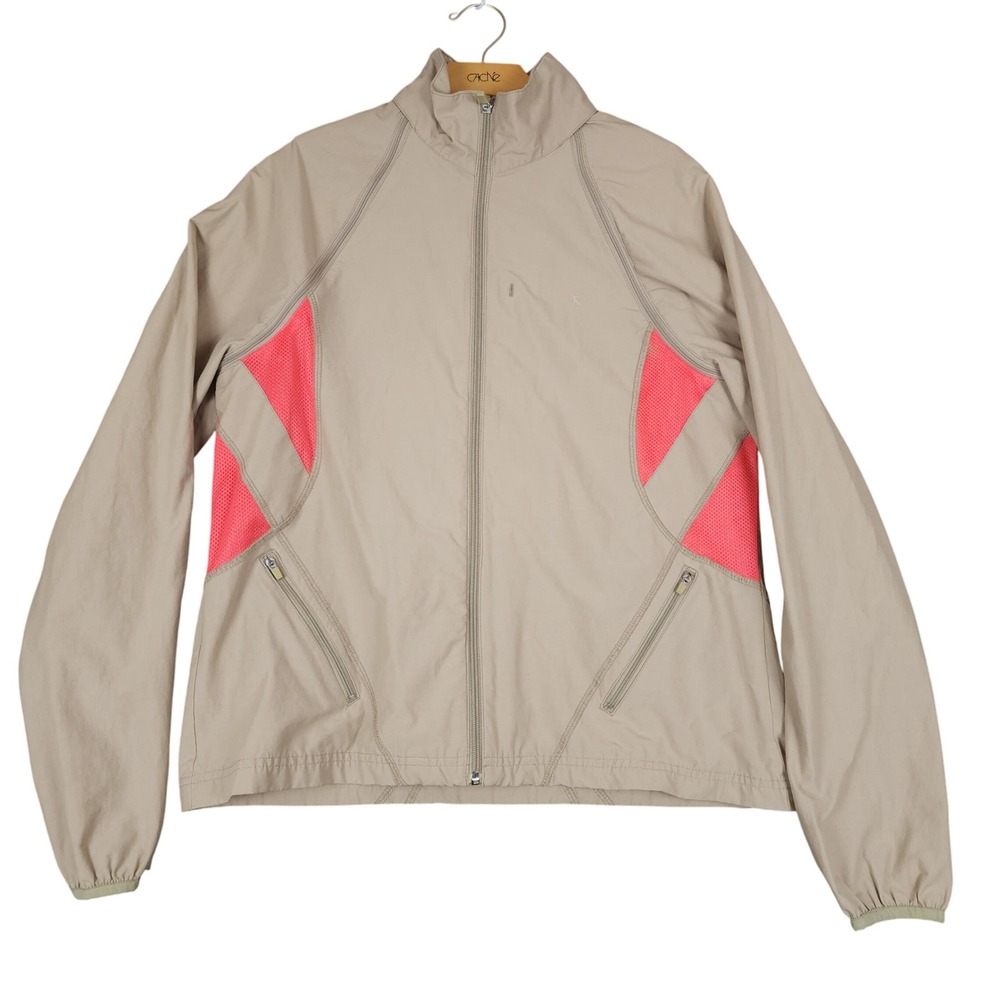 DANSKIN NOW Women Lightweight Jacket Coral Mesh Accents Size‎ L G 12 14